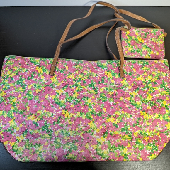 Nine West Floral Tote - Includes Pouch! - Picture 2 of 5